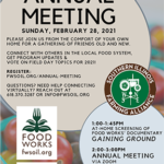 Food Works 2021 (Virtual) Annual Meeting